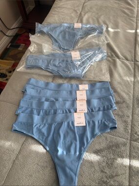 Auden Powder Blue Cotton Thong Set